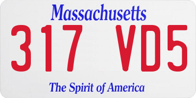MA license plate 317VD5