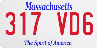 MA license plate 317VD6