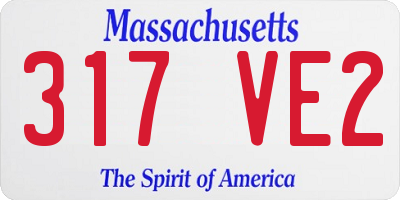 MA license plate 317VE2