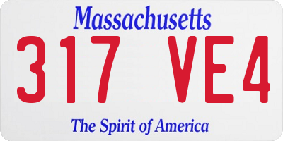 MA license plate 317VE4