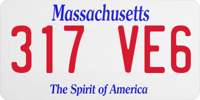MA license plate 317VE6
