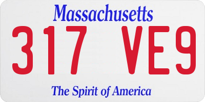 MA license plate 317VE9