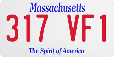 MA license plate 317VF1