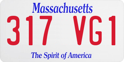 MA license plate 317VG1