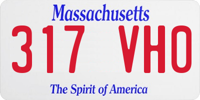 MA license plate 317VH0