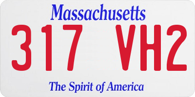 MA license plate 317VH2