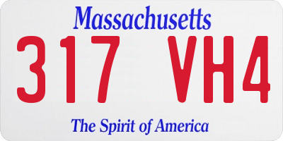 MA license plate 317VH4