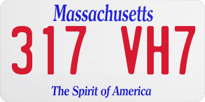 MA license plate 317VH7