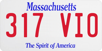 MA license plate 317VI0