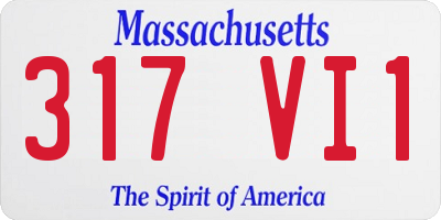 MA license plate 317VI1