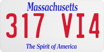 MA license plate 317VI4