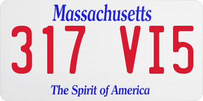 MA license plate 317VI5