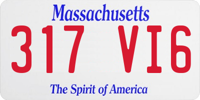 MA license plate 317VI6