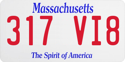 MA license plate 317VI8