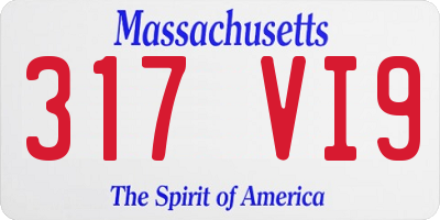 MA license plate 317VI9
