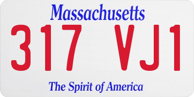 MA license plate 317VJ1