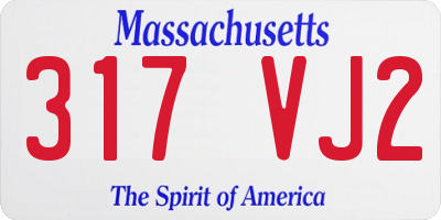 MA license plate 317VJ2