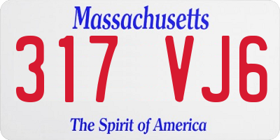 MA license plate 317VJ6