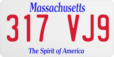 MA license plate 317VJ9