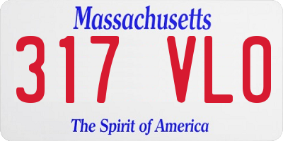MA license plate 317VL0