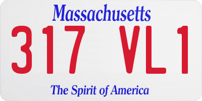 MA license plate 317VL1