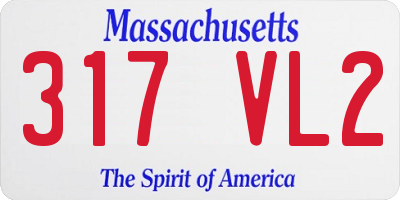 MA license plate 317VL2
