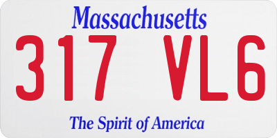 MA license plate 317VL6