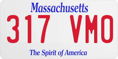 MA license plate 317VM0