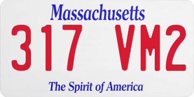 MA license plate 317VM2
