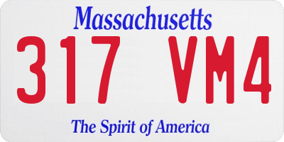 MA license plate 317VM4
