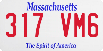MA license plate 317VM6