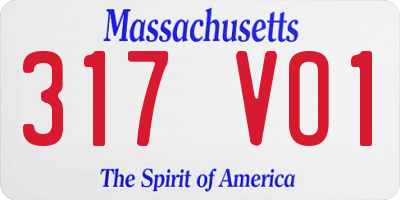 MA license plate 317VO1