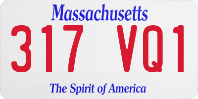 MA license plate 317VQ1