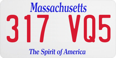 MA license plate 317VQ5