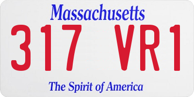 MA license plate 317VR1