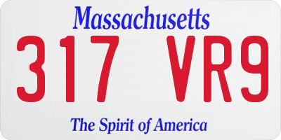MA license plate 317VR9