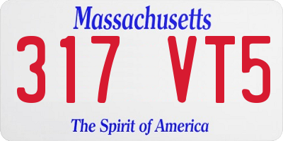MA license plate 317VT5