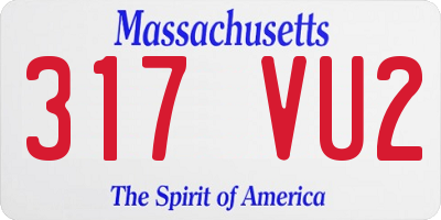 MA license plate 317VU2