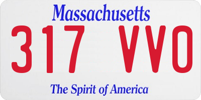 MA license plate 317VV0