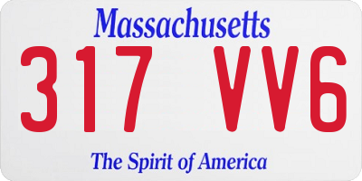 MA license plate 317VV6