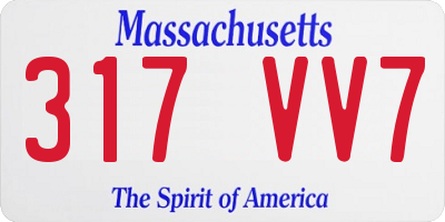 MA license plate 317VV7
