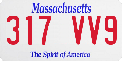 MA license plate 317VV9