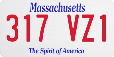 MA license plate 317VZ1