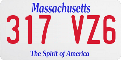 MA license plate 317VZ6