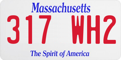 MA license plate 317WH2