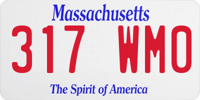MA license plate 317WM0