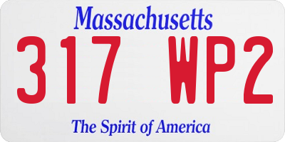 MA license plate 317WP2