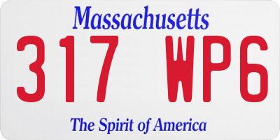 MA license plate 317WP6
