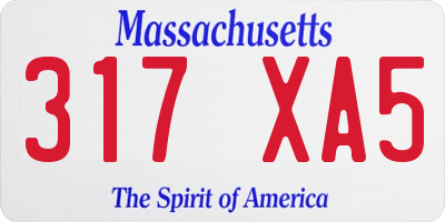 MA license plate 317XA5