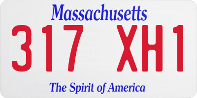 MA license plate 317XH1